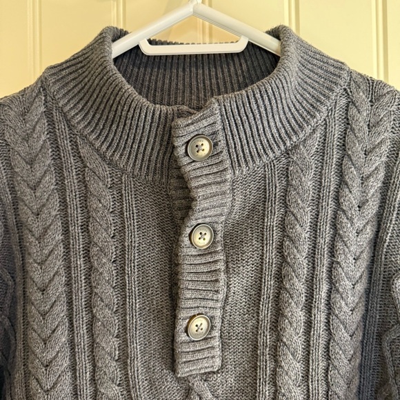 Tilley Cable Kit Sweater Men's Gray Size M - Picture 3 of 11